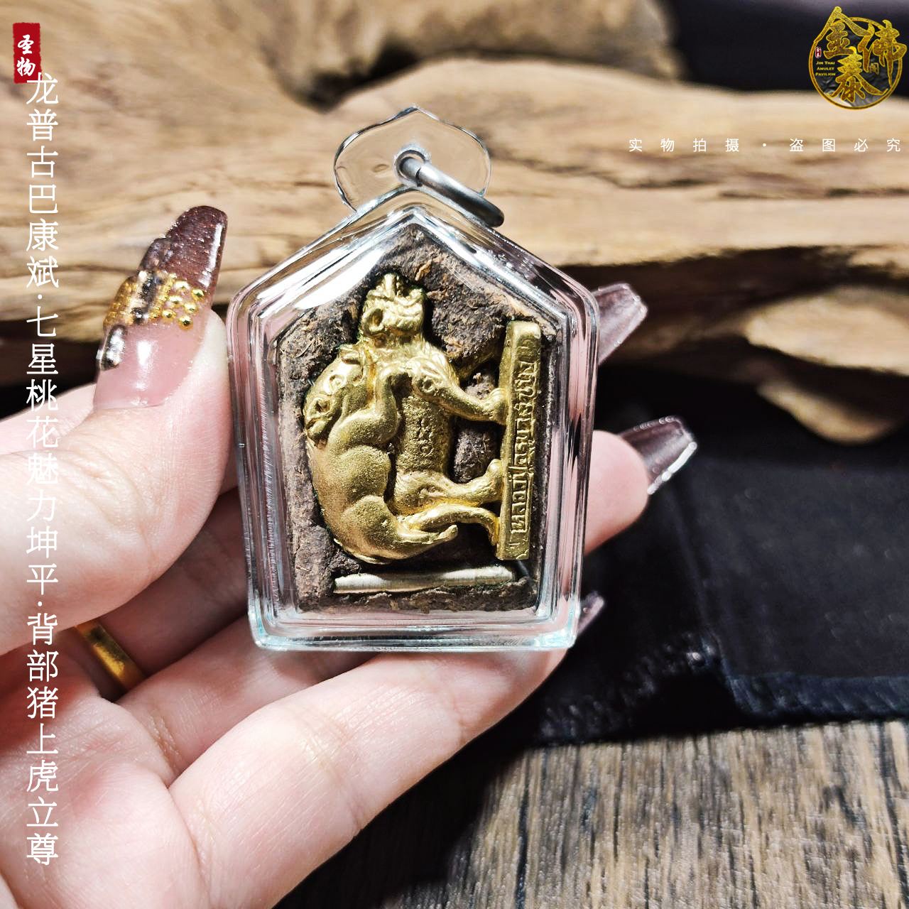 KRUBA KAMPENG古巴康斌七星桃花魅力坤平背部猪上虎立尊 | Jin Thai Fo Pai