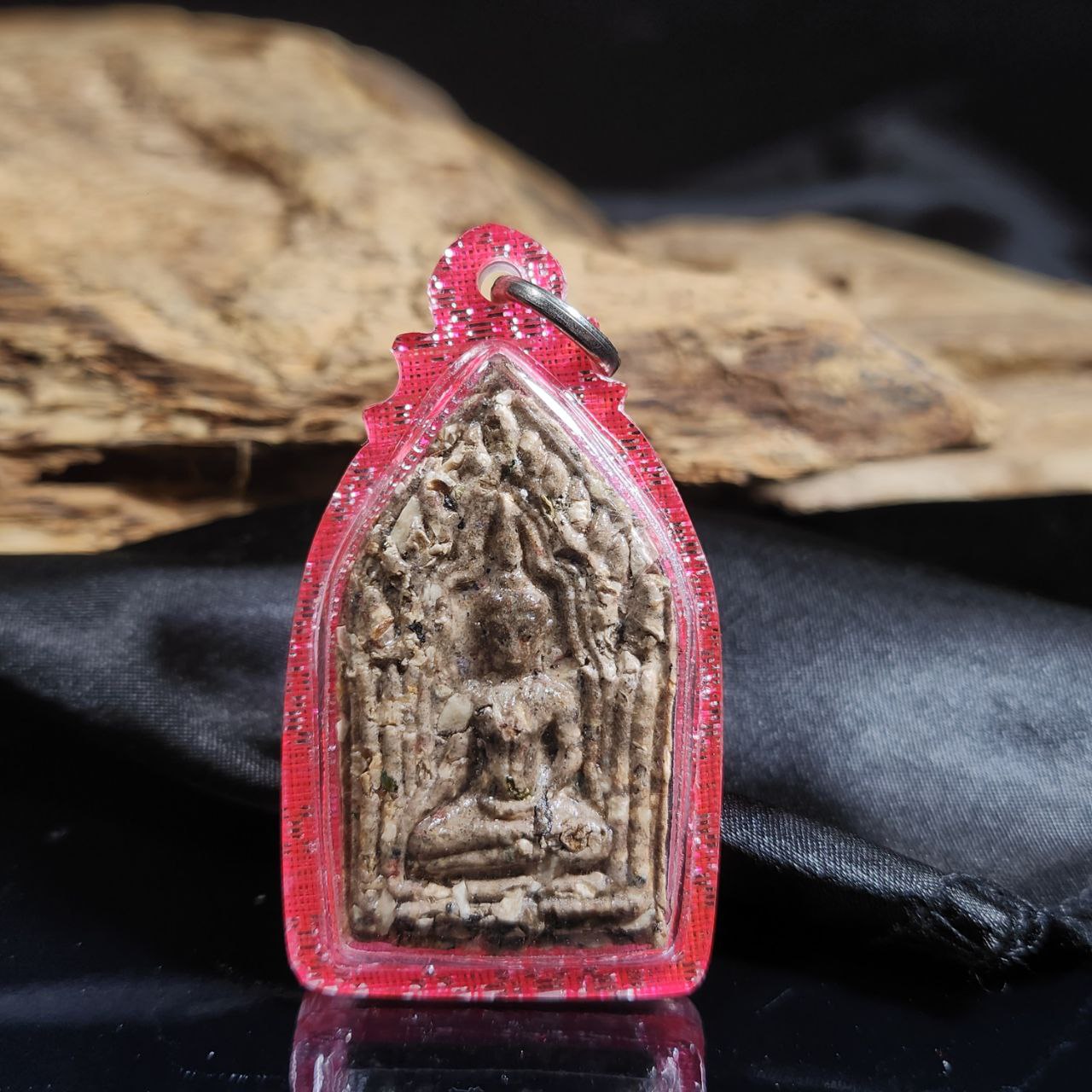 Jin Thai Fo Pai - ARCHAN DAENG啊赞殿湾料骨碎块坤平（小）粉红银色亚克力防水壳