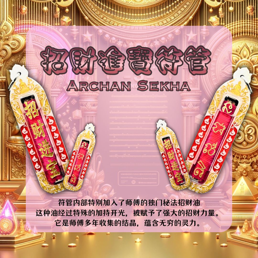 ARCHAN SEKHA啊赞舍卡招财进宝符管
 | Jin Thai Fo Pai