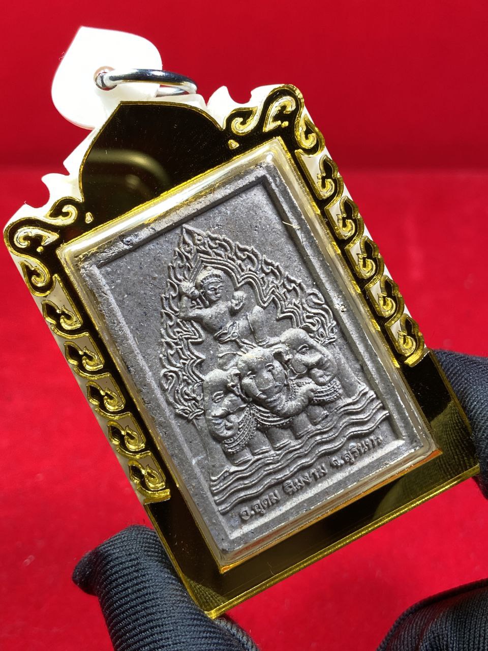 ARCHAN BOY阿赞拜印度财富天神背面祖师法布（白金色镭射雕刻防水壳）
 | Jin Thai Fo Pai