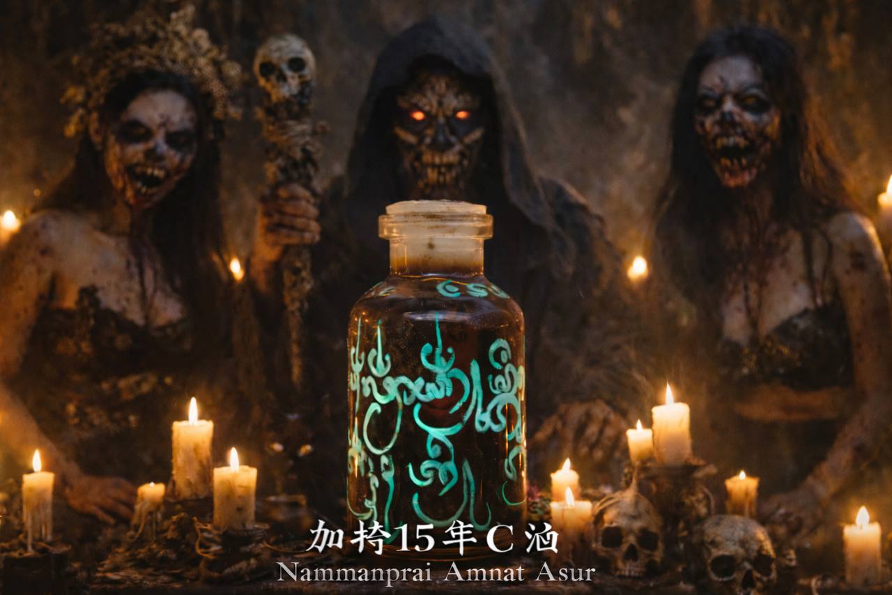 印尼土著黑巫师Momok Iel  Nammanprai Amnat Asur 加持15年的老C油（现物实拍（全世界只有这一罐 大罐装）） | Jin Thai Fo Pai
